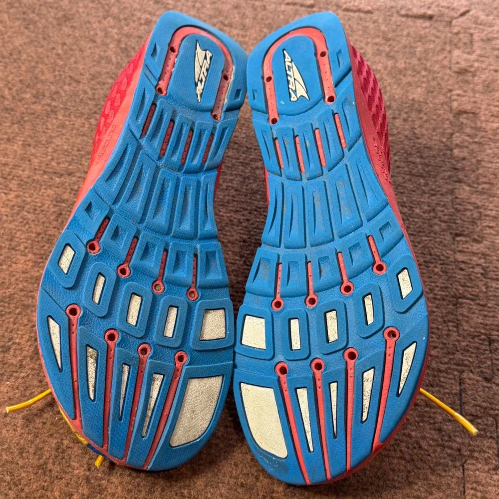 Altra 3-Sum Triathlon Running Shoes Mens 9 Red Yellow Blue A1424-1 Zero Drop